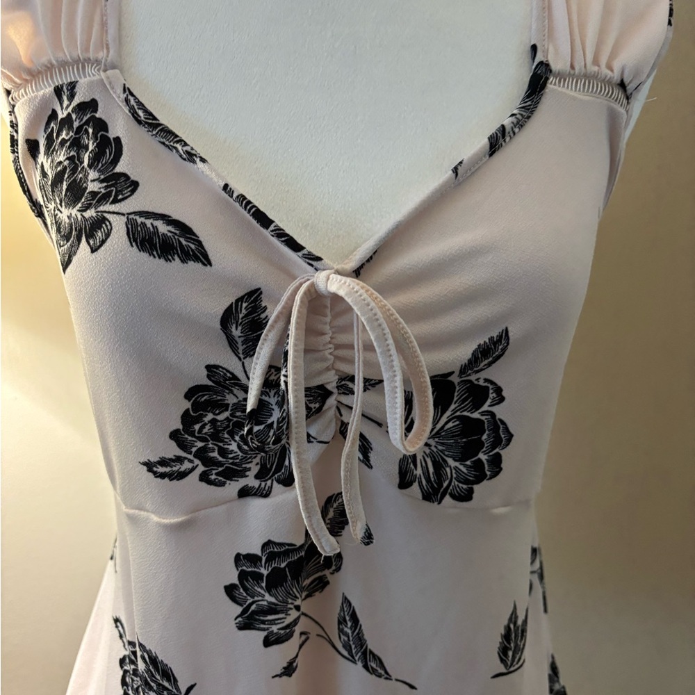 Candies Pink & Black Floral Print Sleeveless Women's Top Size M - Picture 4 of 9